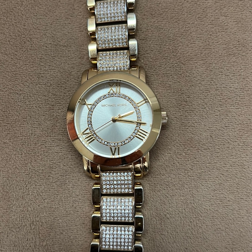 Michael Kors gold/diamond watch